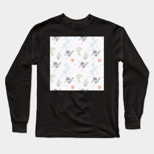 Elegance Seamless pattern with flowers Long Sleeve T-Shirt